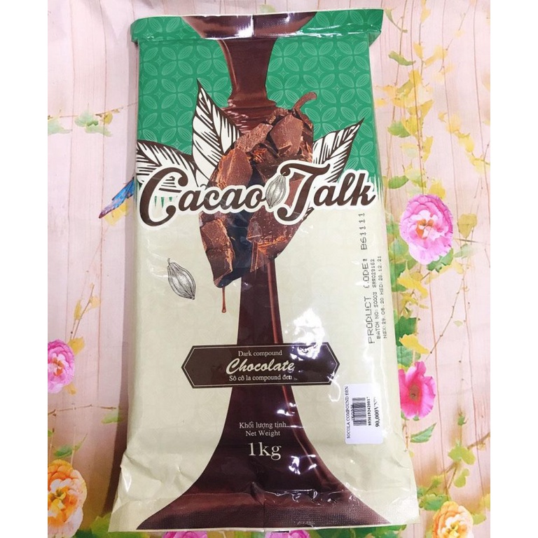 Socola Compound Đen Dạng Khối Cacao Talk 1kg - Thời tiết nóng dễ khiến socola bị mềm, quý khách cân nhắc khi mua