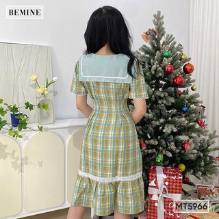 Đầm phối ren cổ lá BEMINE MT5966