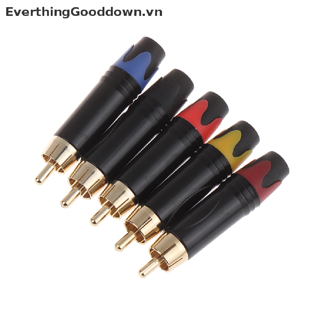 Everthinggooddown RCA Jack Cắm Điện Phân Phối Hình Hoa Sen