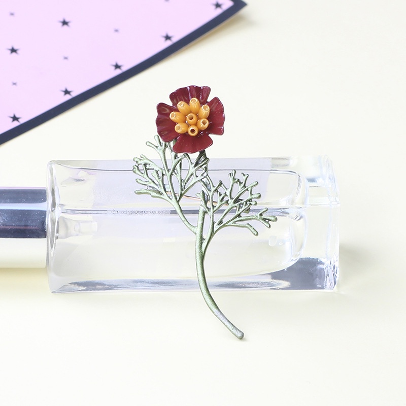 Ghim Cài Áo Hình Hoa Lá Đính Ngọc Trai Ba Chiều Thời Trang Cho Nữ