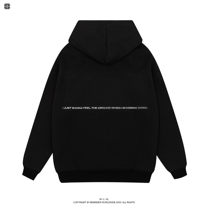 ÁO HOODIE “ THE GIRL “ MÀU ĐEN SẢN PHẨM REMINDER CHÍNH HÃNG