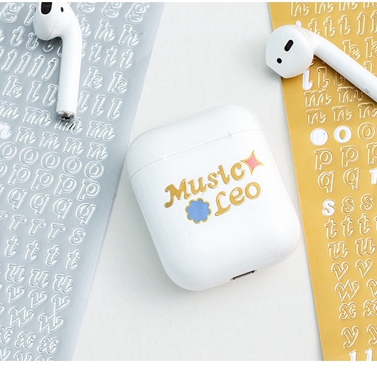 Sticker PVC chữ cái - số ánh kim