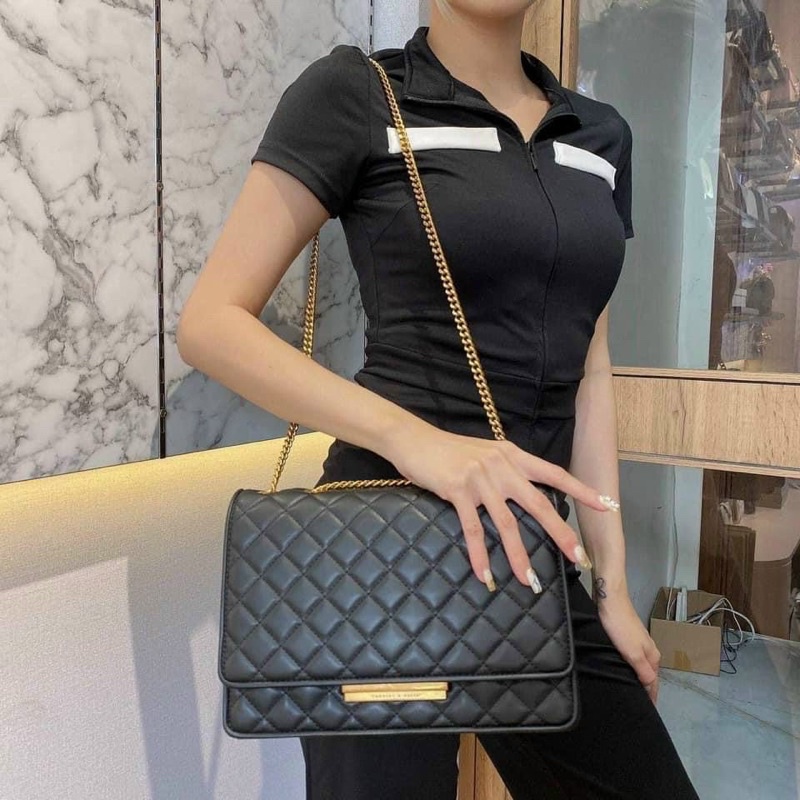 Túi CNK trám khoá chữ nhật sang chảnh