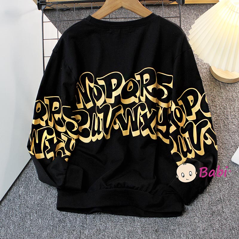 Áo sweater tay dài phong cách Hàn Quốc thời trang xuân thu cho bé trai size đại 20-55kg
