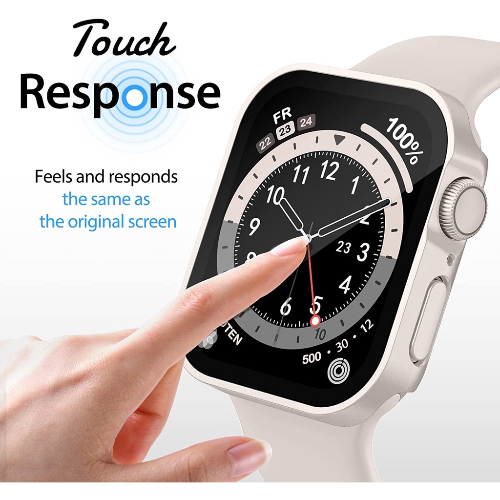 Ốp Bảo Vệ Màn Hình Chống Thấm Nước Cho iWatch Series 8/ 7/6/SE/5/4 Case 41/45mm 40/44mm