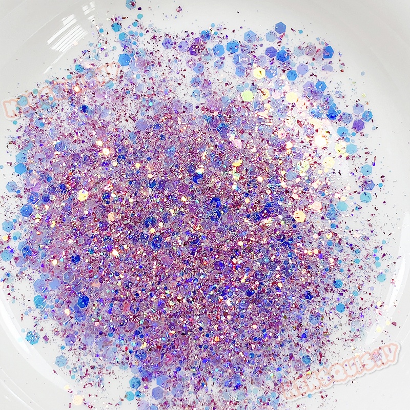 Kim Tuyến Laser Sequins Mix Nhiều Cỡ Đóng Hộp Làm Nails Trang Trí Thủ Công Handmade Slime