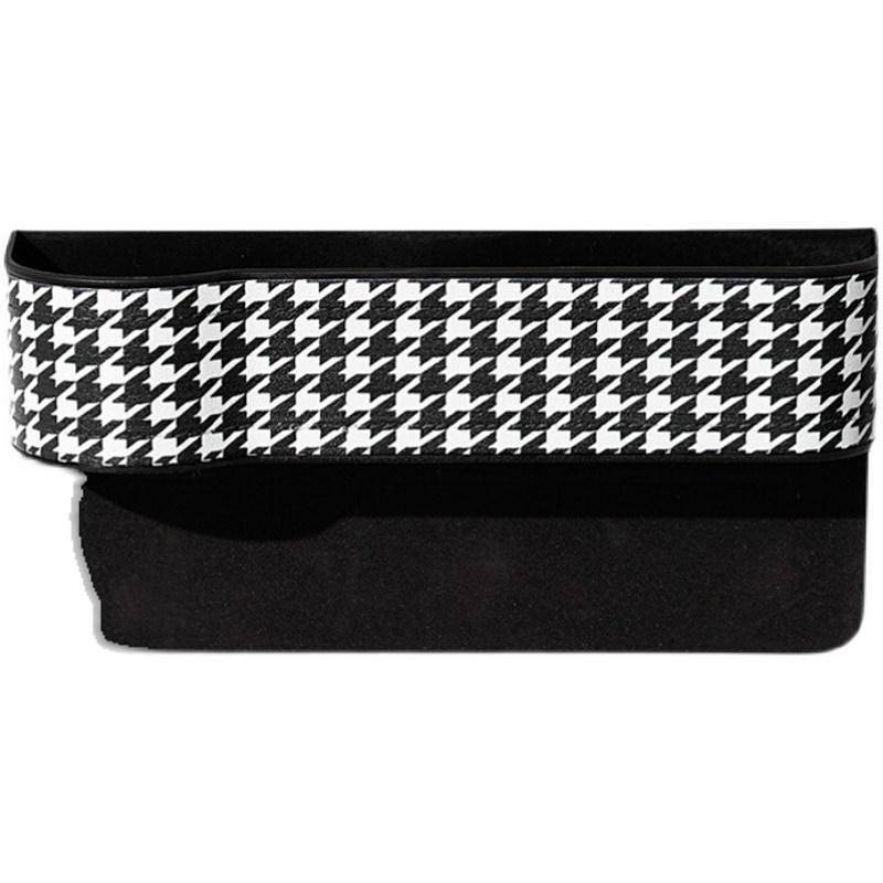 Túi đựng đồ lấp khoảng trống ghế xe ô tô họa tiết Houndstooth chất lượng cao