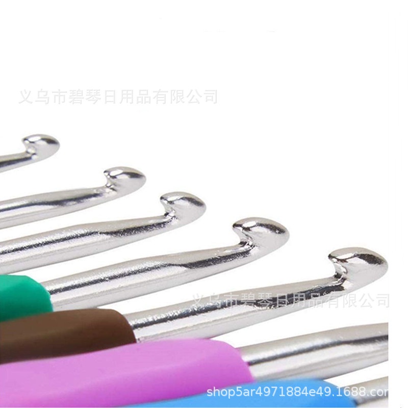 {~15.5cm - 14 cây} BỘ ĐỦ SIZE KIM MÓC LEN CÁN DẺO - DỤNG CỤ MÓC LEN - KHÂU MÓC ĐÁNH DẤU