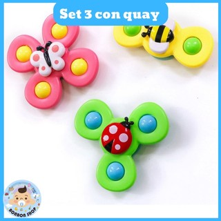 Set 3 con quay spinner, chong chóng dính tường, [chắc chắn, màu sắc đẹp]cho bé