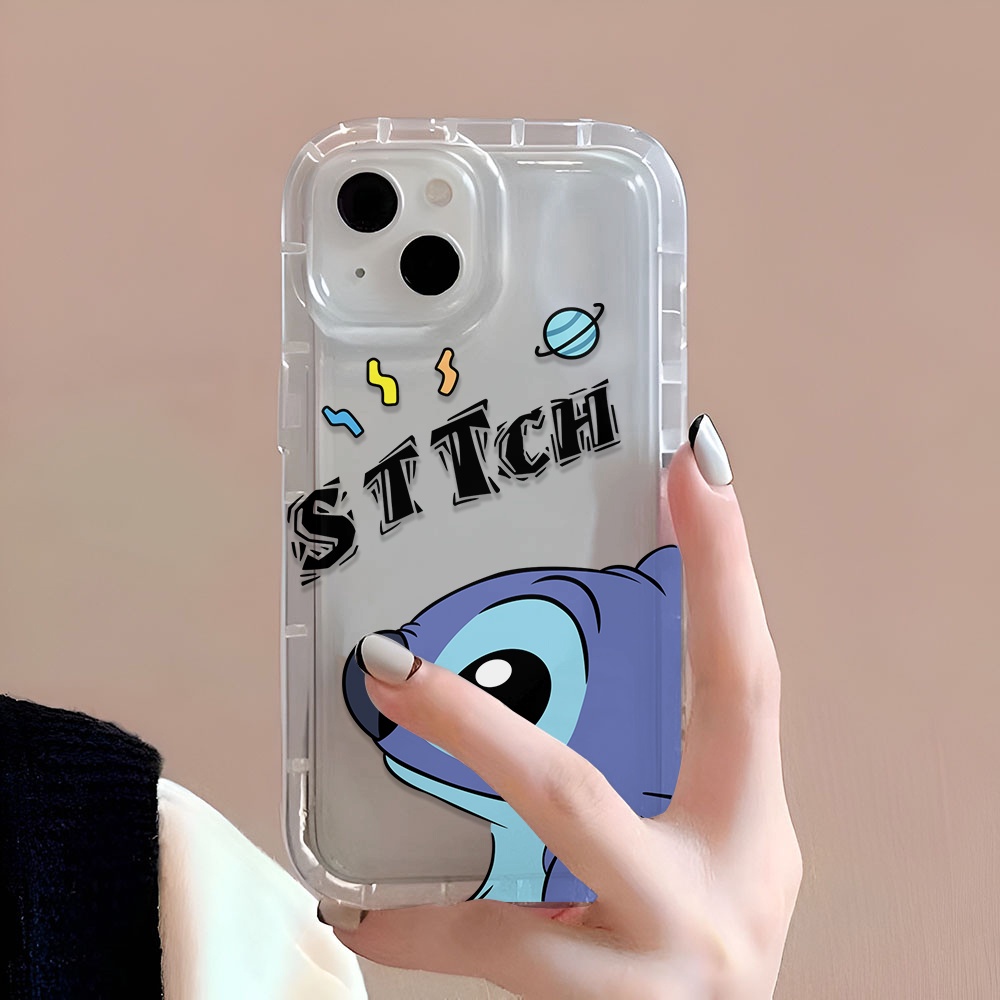 Ốp Điện Thoại Tpu Viền Dẻo In Hình Stitch Thời Trang Cho iphone 14promax 11 13 12 7Plus 6 6s XR X XS Max