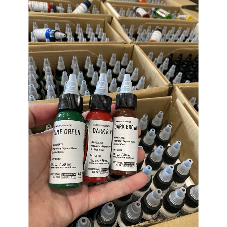 Mực xăm hình Eternal Sky Blue màu Xanh Dương Nhạt tem mới chính hãng dùng cho tattoo