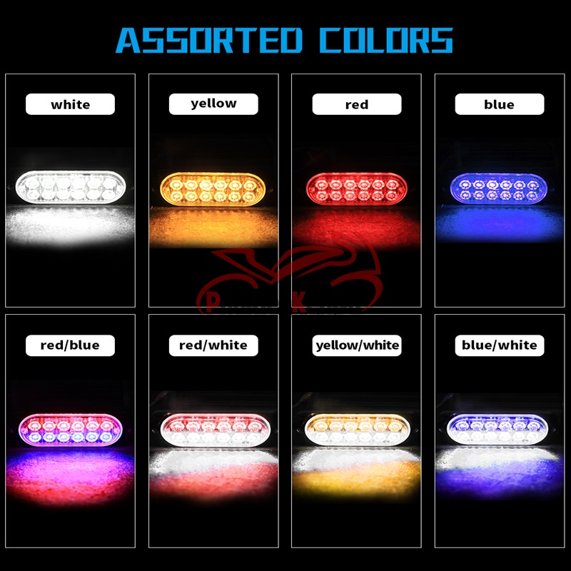 Đèn police chớp xanh đỏ 12 Led cao cấp 16 chế độ nháy cảnh sát vỏ nhôm CNC 12V-24V - DXZ