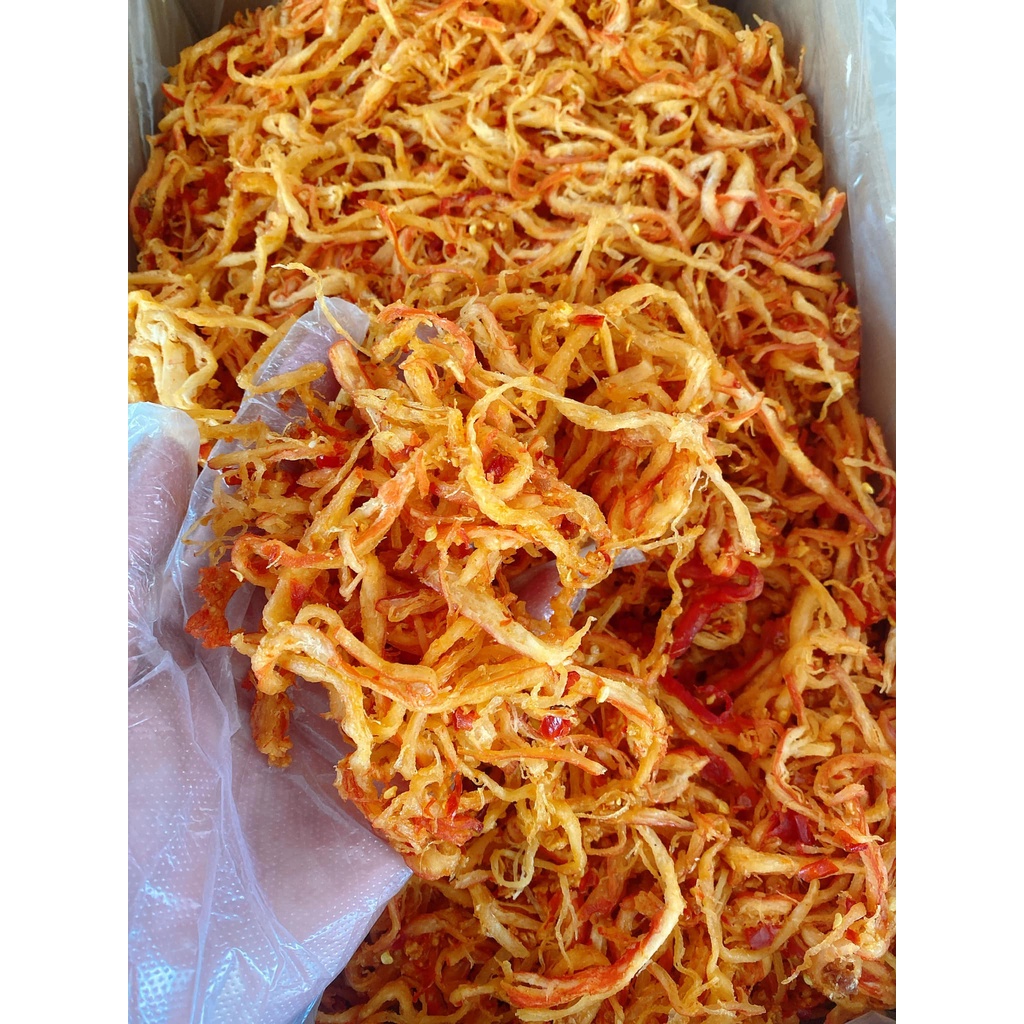 1kg MỰC XÉ SỢI SỐT BƠ TỎI - món ngon siêu HOT HIT