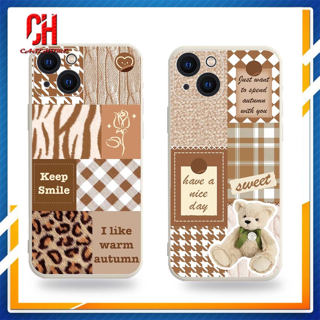 Ốp Điện Thoại TPU Mềm Hình Gấu Sô Cô La Cho For IPhone 13 12 11 PRO MAX 6 7 6S 8 Plus X XR XS MAX 11 12 13 mini Se 2020 6SPlus 7Plus 6Plus 8Plus XSMAX A15 A16 A9 A5 A7 A5S Y12 Y20 Y15S