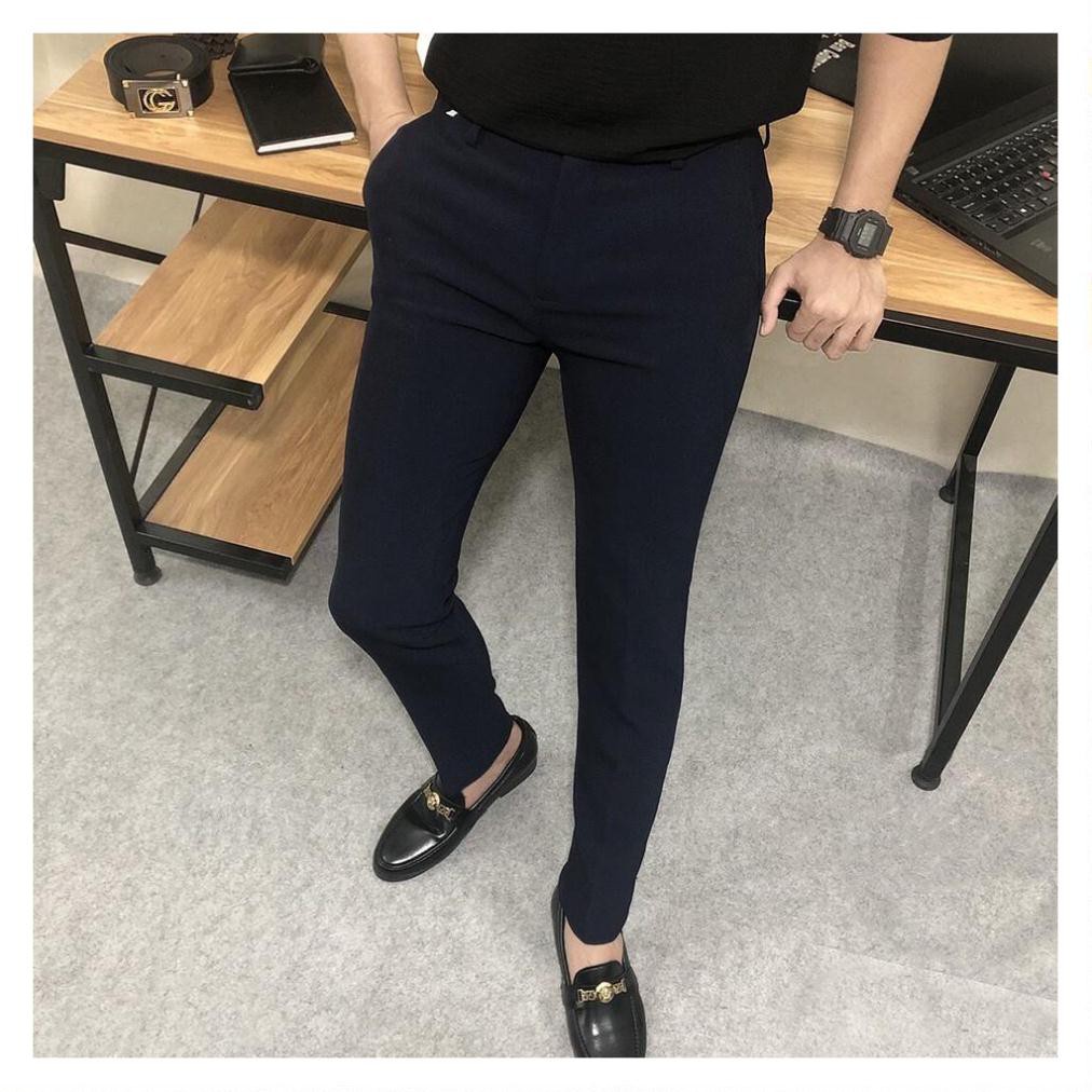 Quần tây nam dáng ôm vải không nhăn hàng cao cấp mới