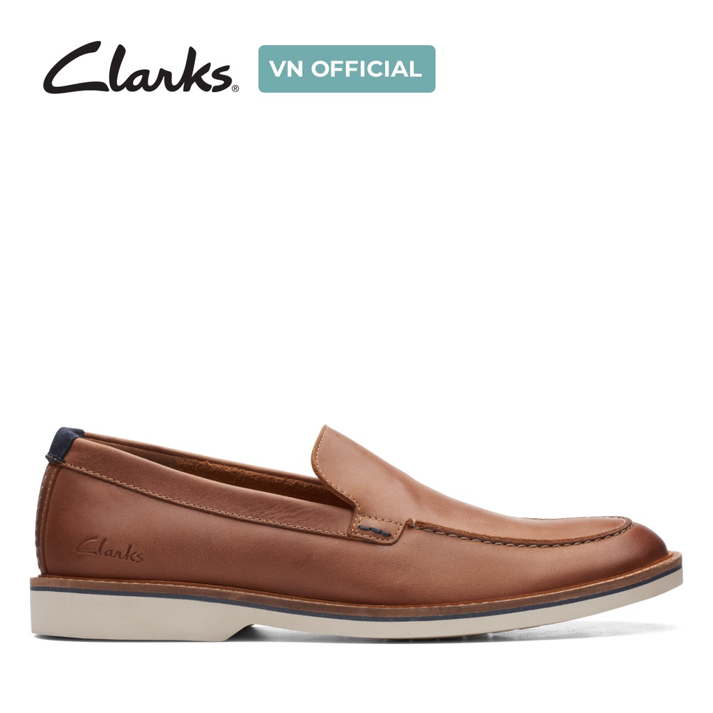 Giày Lười Da Nam Clarks AtticusLT Edge màu Dark Tan Lea