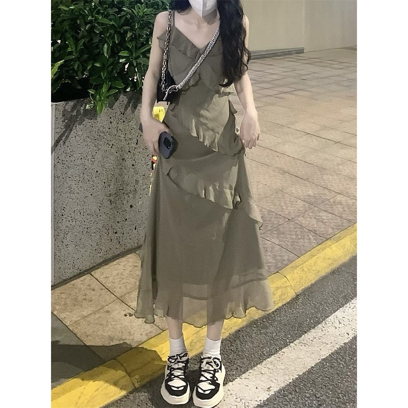 Đầm Dài Xếp Nếp Thiết Kế Sang Trọng Cho Nữ