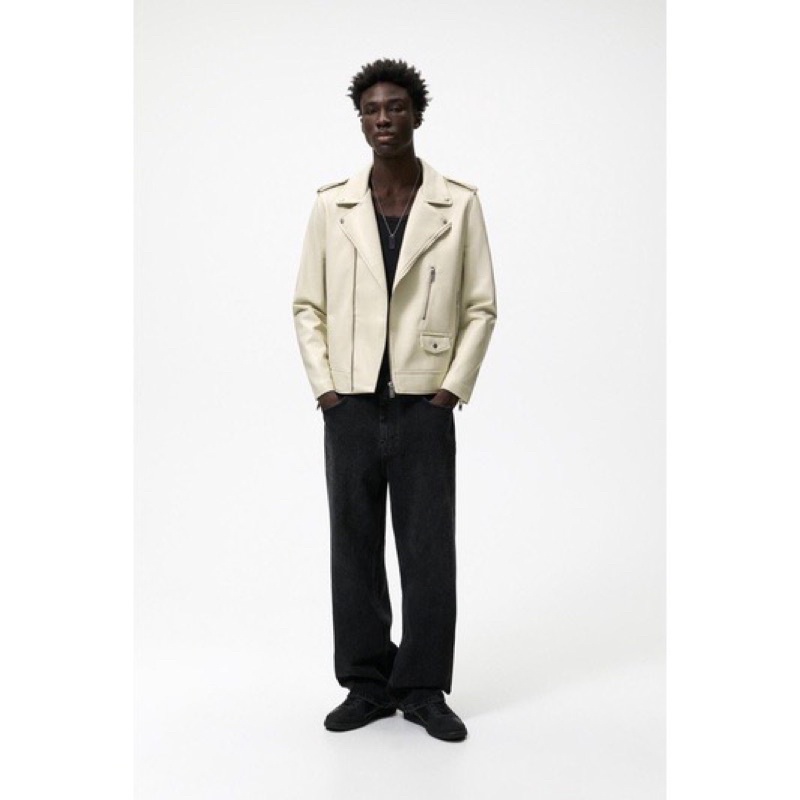 Order áo khoác auth tuồn ZARA của nam Áo khoác biker giả da