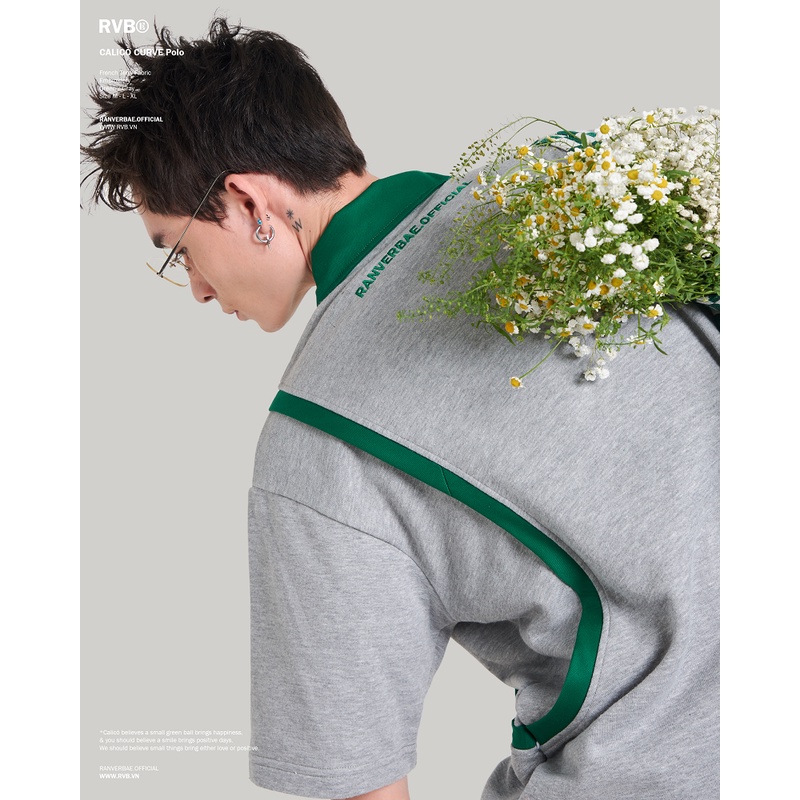 Áo POLO RANVERBAE CALICO Xanh