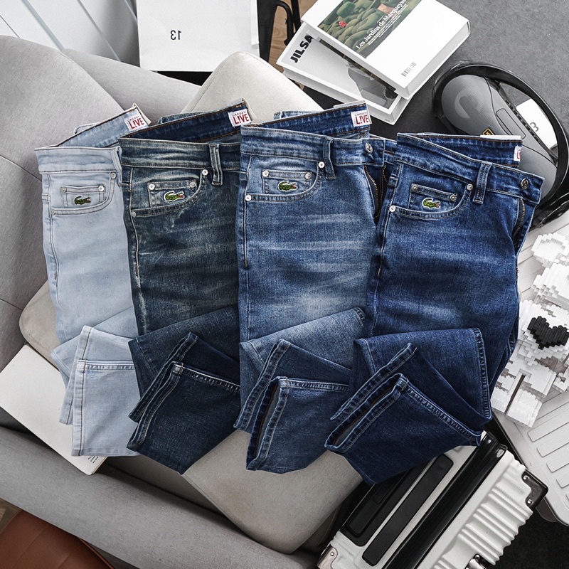 Quần jeans nam thời trang cao cấp co giãn dáng đứng xuất dư