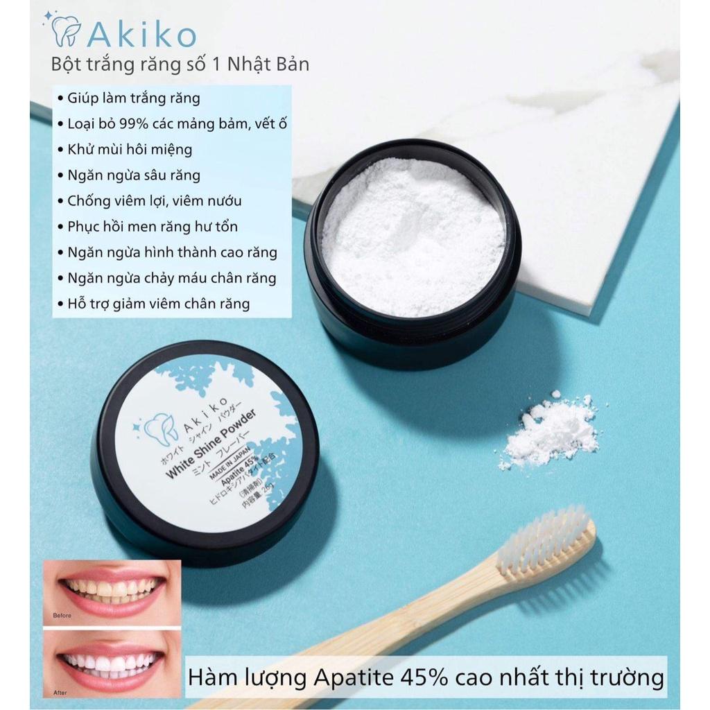 Bột trắng răng Akiko White Shine Powder, Bột trắng răng AKIKO White Shine Powder Apatite Nhật bản