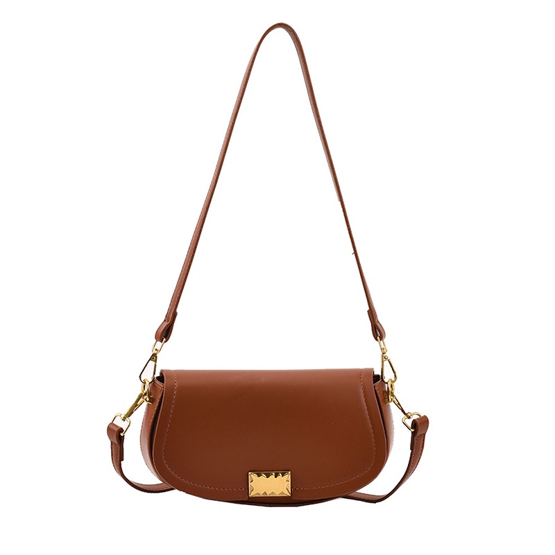 Túi Đeo Chéo Màu Đen Phối Khóa Kéo Đơn Giản Phong Cách retro Cho Nữ