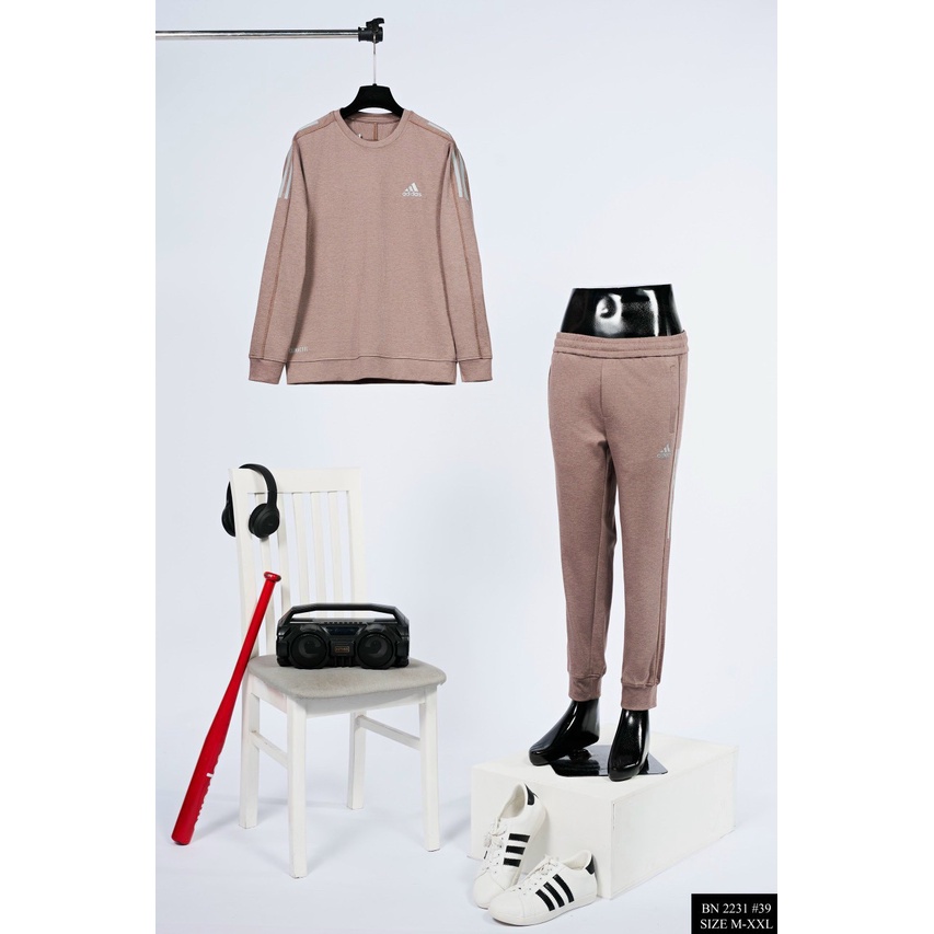 Bộ quần áo thể thao nam Adidas cao cấp mùa đông  Hàng loại 1 Bộ thu đông nam mặc nhà dài tay dày dặn