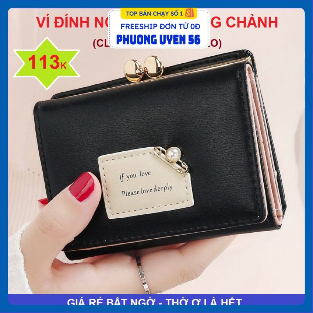 Ví Nữ Mini Cầm Tay Đẹp Hàng Hiệu Loại Mẫu Ngắn Da PU Cao Cấp Thiết Kế Dễ Thương Xinh Xắn Thời Trang Hàn Quốc