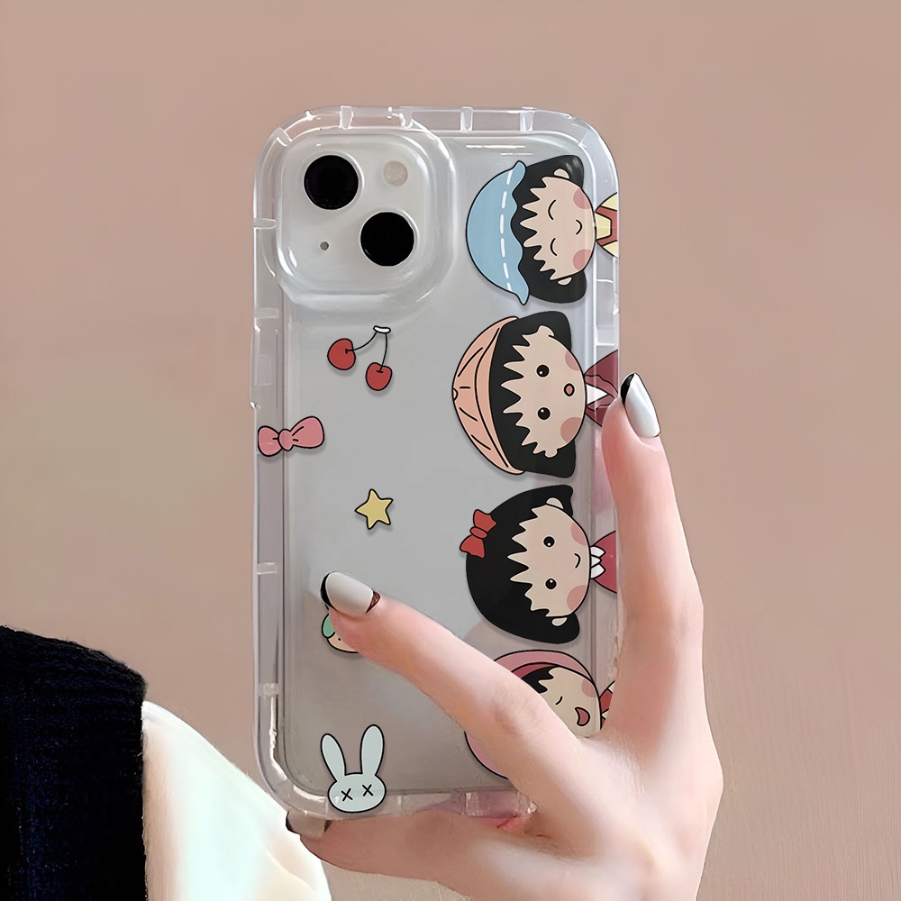 Ốp Điện Thoại Trong Suốt In Hình Maruko Cho iphone 14promax 11 13 12 7Plus X XS Max