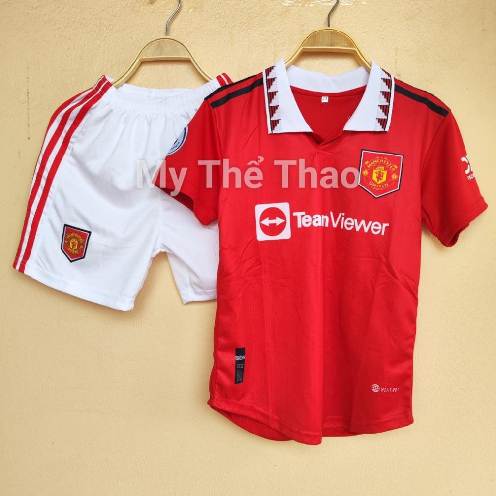 Bộ sưu tập áo đá banh size nhỏ clb đá bóng MU Manchester United trẻ em mùa 2022 2023 mới nhất sân nhà có cổ cỡ nhỏ !