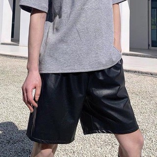Quần shorts da nam form ngố
