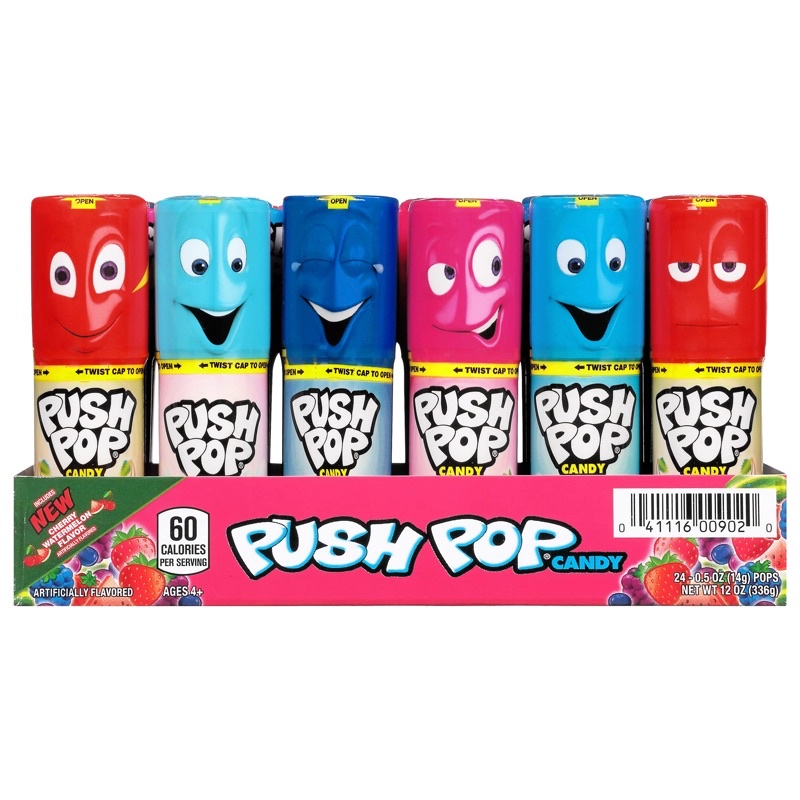 Kẹo Son Trái Cây Push Pop Vị Ngẫu Nhiên 14gr - Mỹ