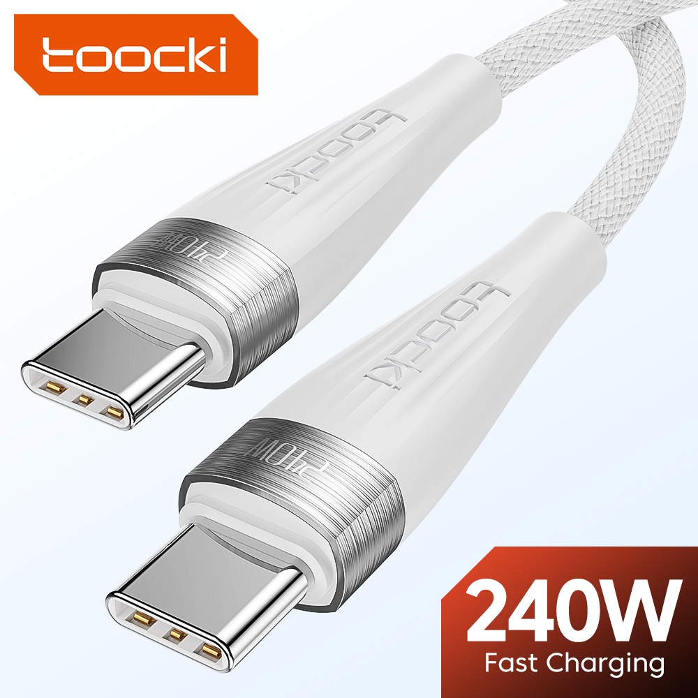 Cáp sạc TOOCKI Usb C - Usb C 240W 100W 60W Pd3.1 QC4.0 nhanh thích hợp cho Laptop Xiaomi POCO