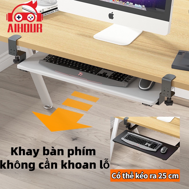 Khay bàn phím treo cực tiện giải phóng không gian bàn làm việc