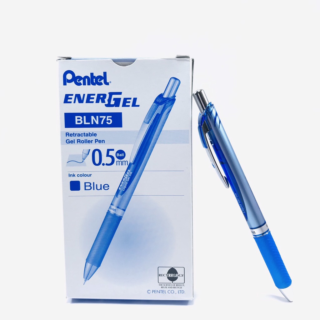 Bút ký Pentel energel  Liquid Gel Ink nét 0.5/ 0.7/ 1.0mm mực xanh/ đỏ/ đen, ruột thay thế