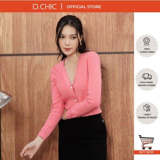 Áo khoác len lông thỏ cổ tim cúc d.chic ms: 188081