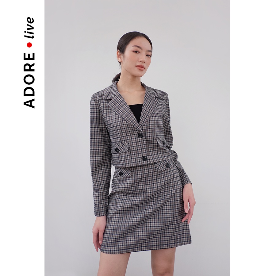 Áo khoác blazer 6 màu chất liệu tuýt si crop 2 khuy 2LBL3019 ADORE DRESS