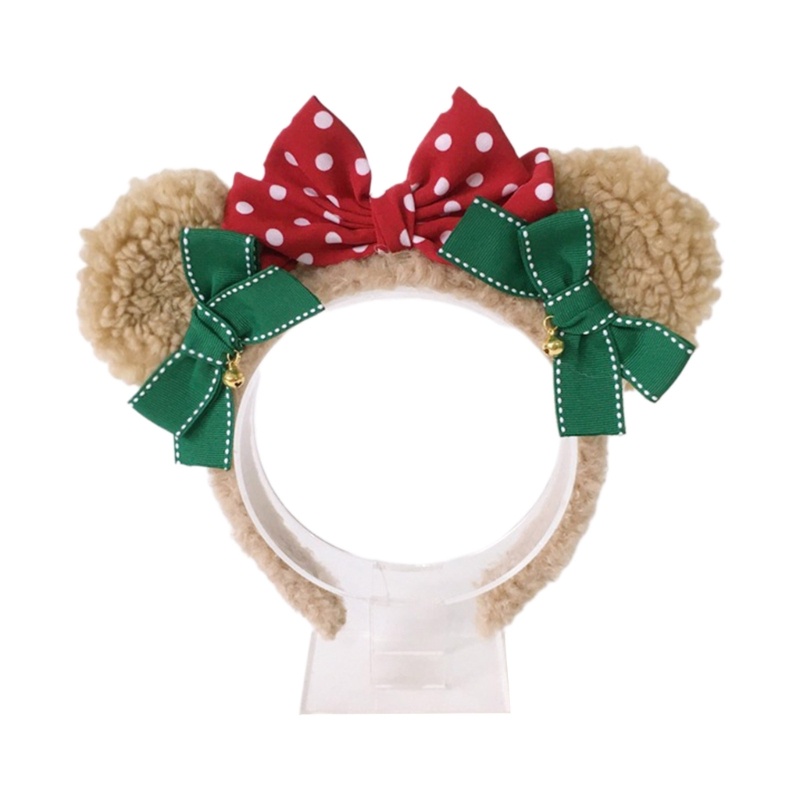 Băng Đô Tai Gấu Bằng Lông Nhung Hóa Trang Dự Tiệc Cho Bé