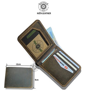 Ví nam dáng ngang, DA BÒ độc đáo. bền bỉ By Kiến Leather. V.NCD