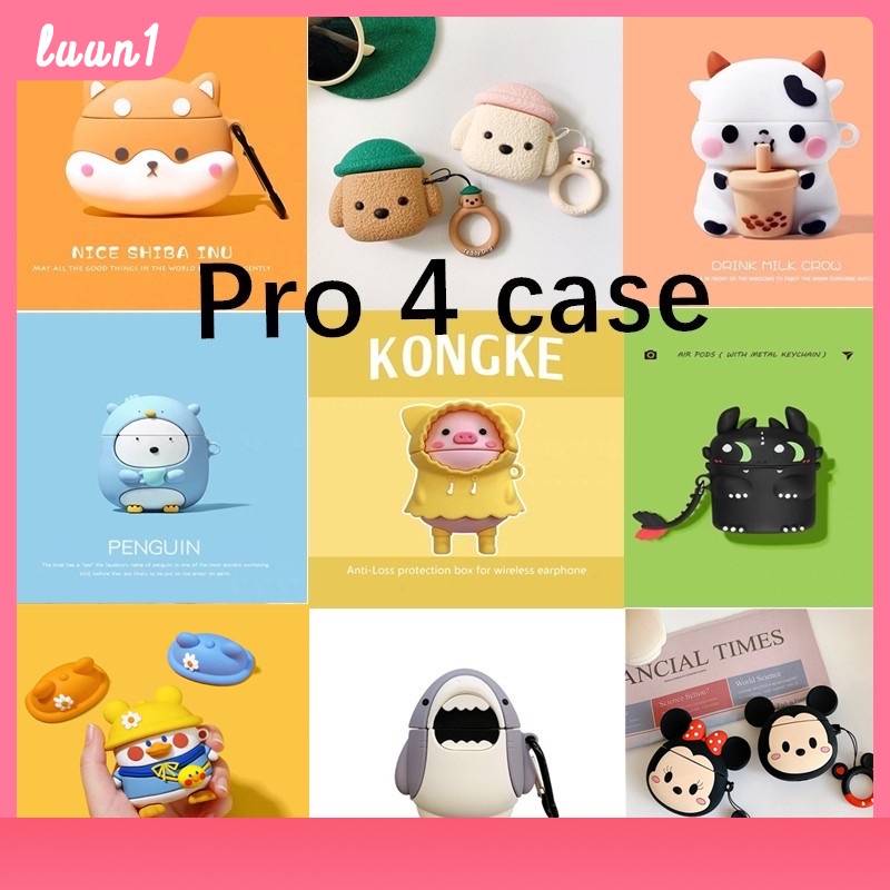 Còn Hàng Ốp Lưng Pro4 Tai Nghe Bluetooth Không Dây Mini Hoạt Hình Sáng Tạo Ống Bọc Bảo Vệ Tai Nghe Pro4 Thích Hợp Cho Apple Android Thanh Toán Khi Nhận Hàng