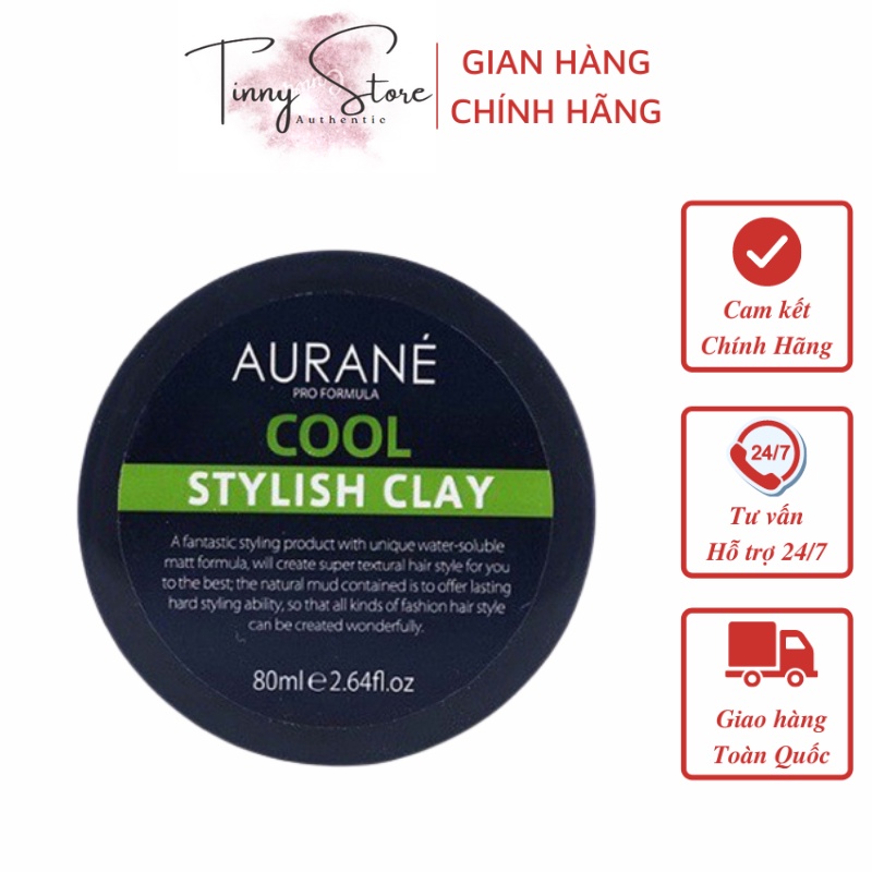 Sáp Vuốt Tóc Nam Aurane Cool Stylish clay 80g chính hãng