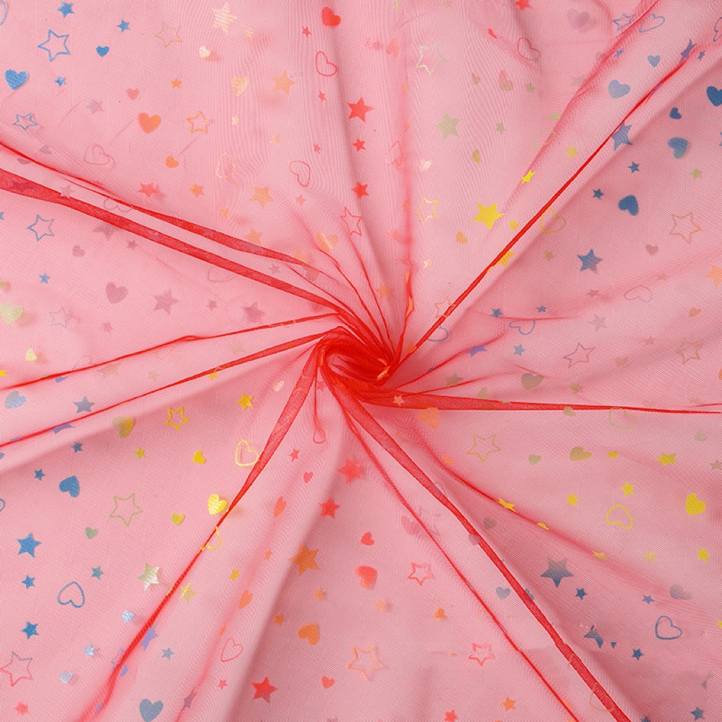 Vải Gạc In Hình Trái Tim Nhiều Màu Sắc Làm Đồ Thủ Công Cho Bé