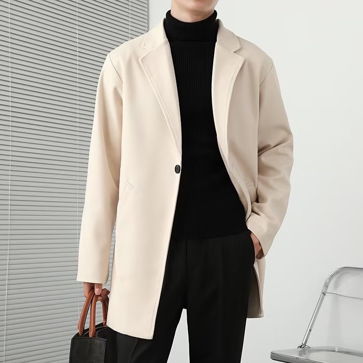 Hattongutto COD OOTD Áo Khoác Vest Len Dáng Rộng Thời Trang Thu Đông Hàn Quốc Dành Cho Nam