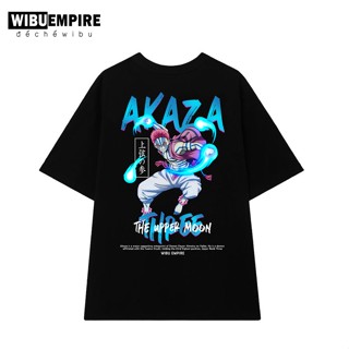 WIBU EMPIRE | Áo Thun Form Rộng Thượng Huyền Tam  AKAZA | Anime KIMETSU NO YAIBA - Áo Phông Unisex