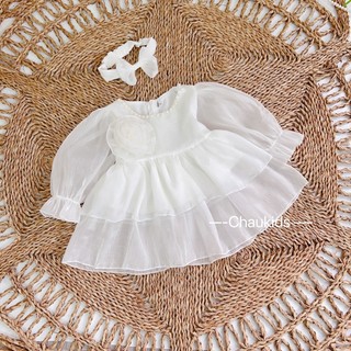 xả kho - Váy trắng tinh khôi bé gái