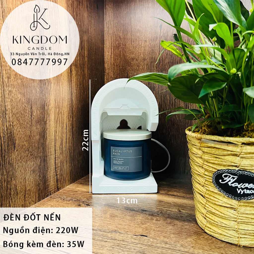 Đèn đốt nến thơm Decor dành cho nến 1 Bấc và 3 Bấc - Phụ kiện nến thơm Yankee, Bath & Body Works, BBW - GU10 35W