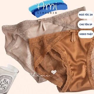 Quần lót lụa ren bi , quần lót nữ cao cấp - Ami chuyên sỉ