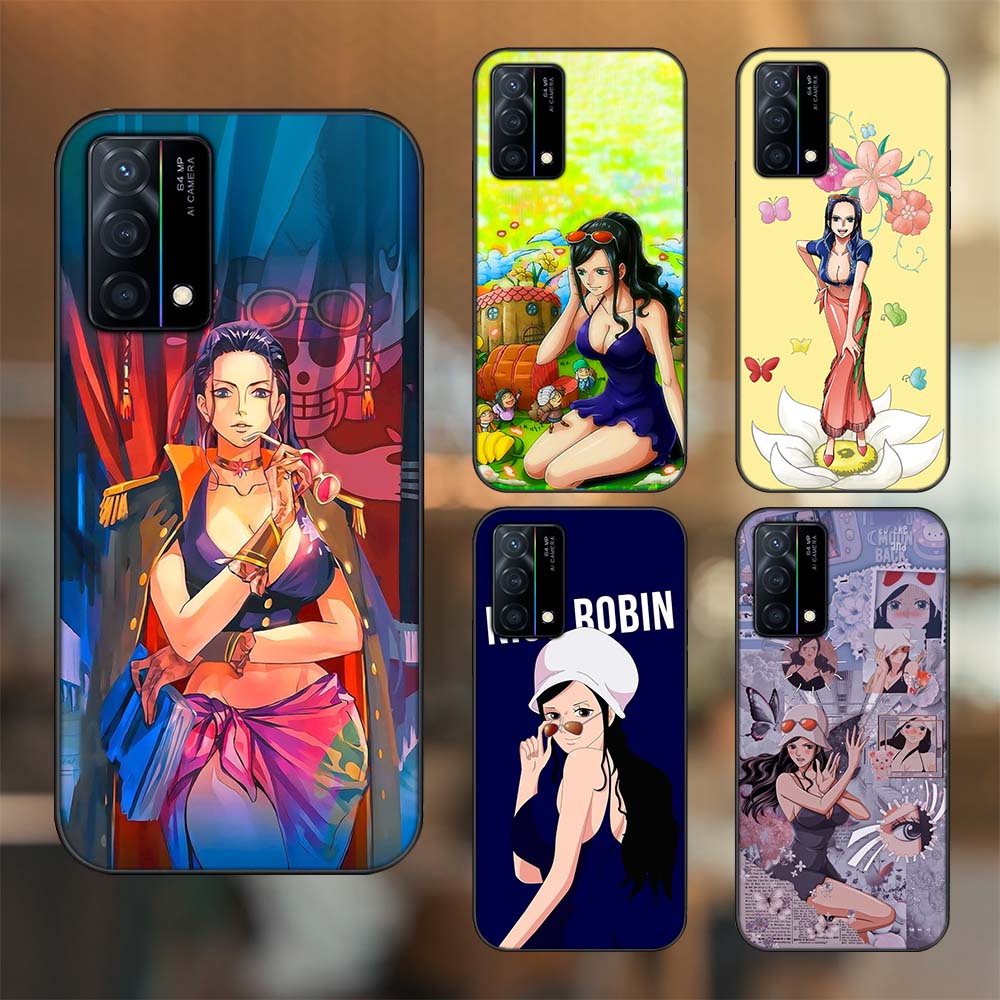 Ốp lưng Oppo K9 viền đen in hình Nico Robin One Piece Đảo Hải Tặc