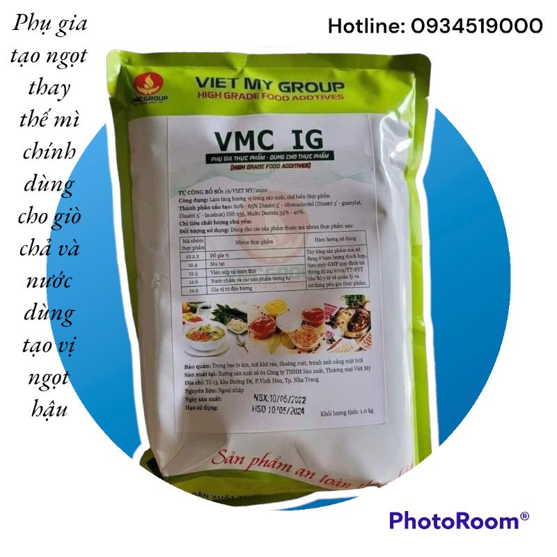 PHỤ GIA TẠO NGỌT VMC IG ĐƯỢC BỘ Y TẾ CẤP PHÉP SỬ DỤNG