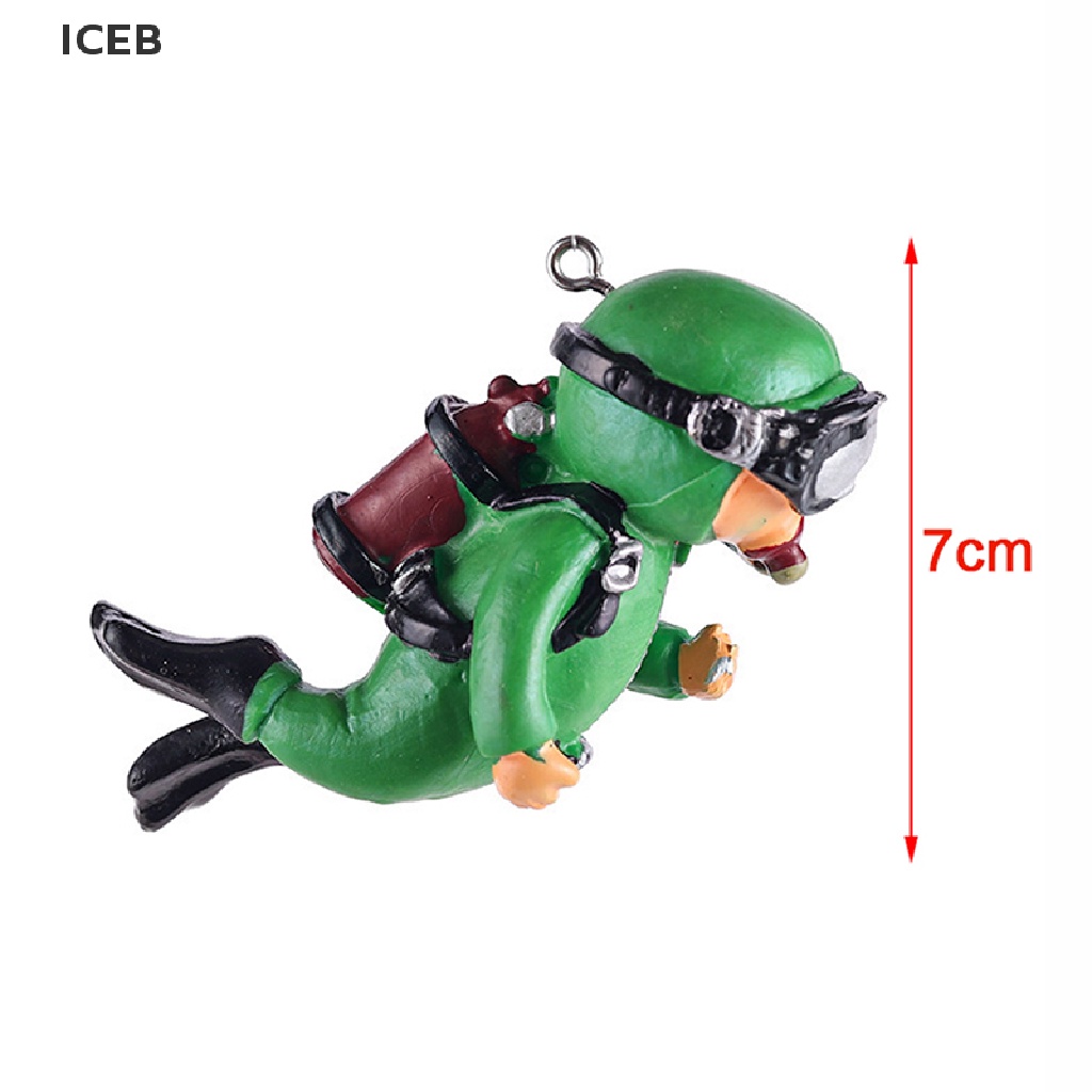 Ic Kawaii Frogman Resin Trang Trí Bể Cá Cảnh Interesg Floag Mini Mô Phỏng Thợ Lặn my